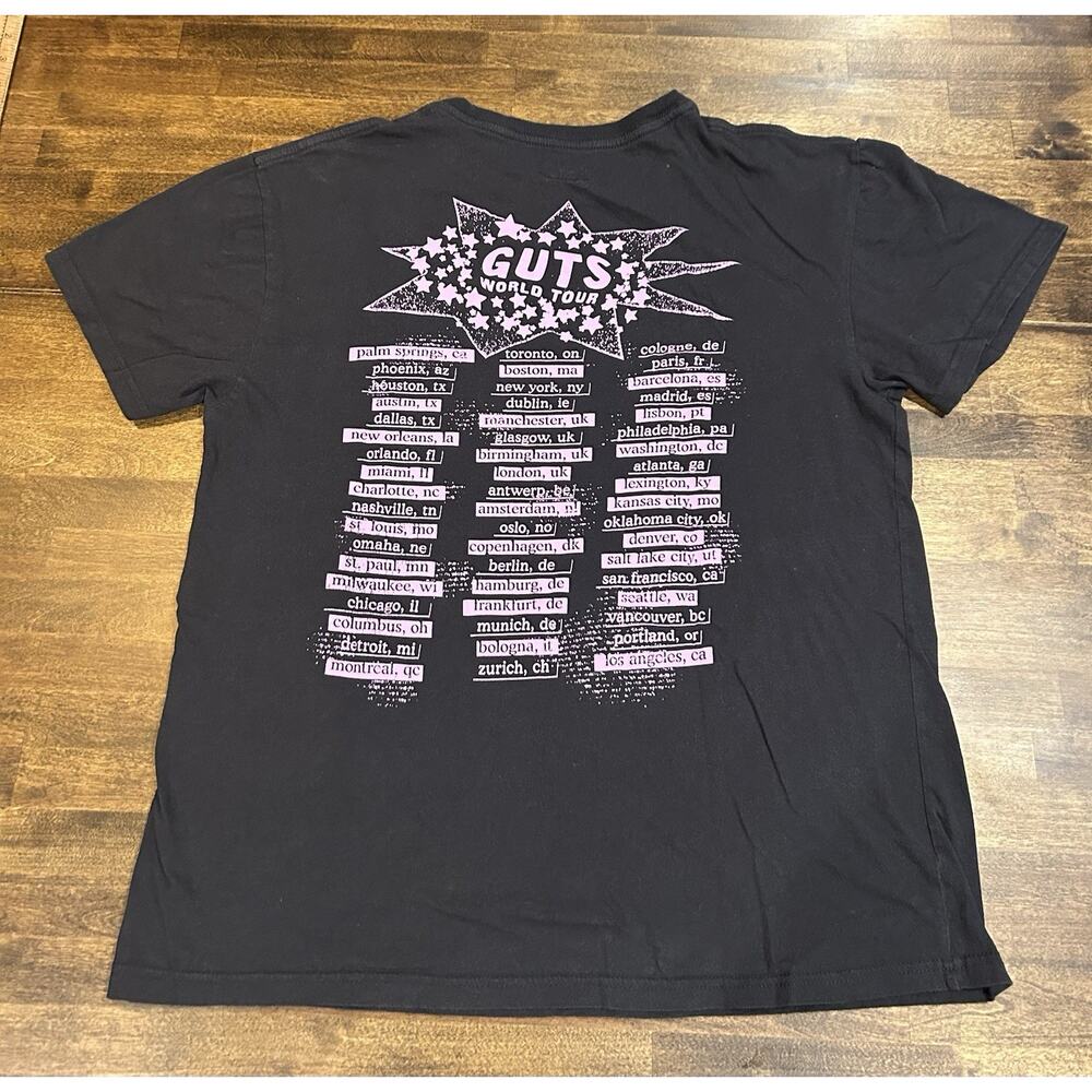 Olivia Rodrigo Spill Ur Guts World Tour Black Purple Concert T-Shirt - Size XXL - Picture 2 of 4